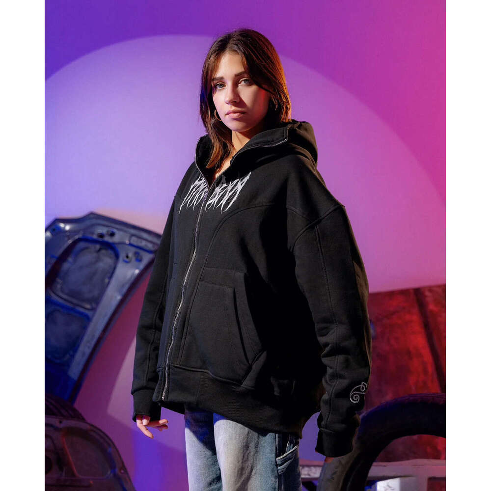 2025 new hoodie Y2K loose print casual street trend men's and women's hooded top jacket