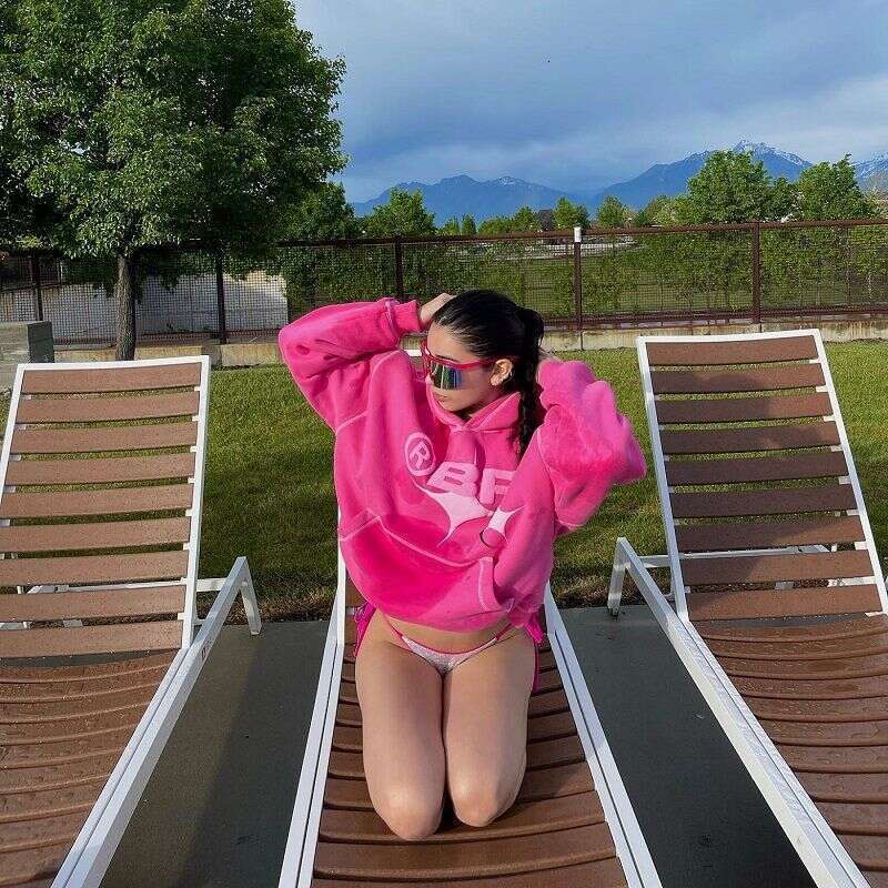 2025 New Winter Y2K Street Wear Men's and Women's Hoodies Trendy Brand Pink Letter Foam Sweet Spicy Girl Loose Hoodie