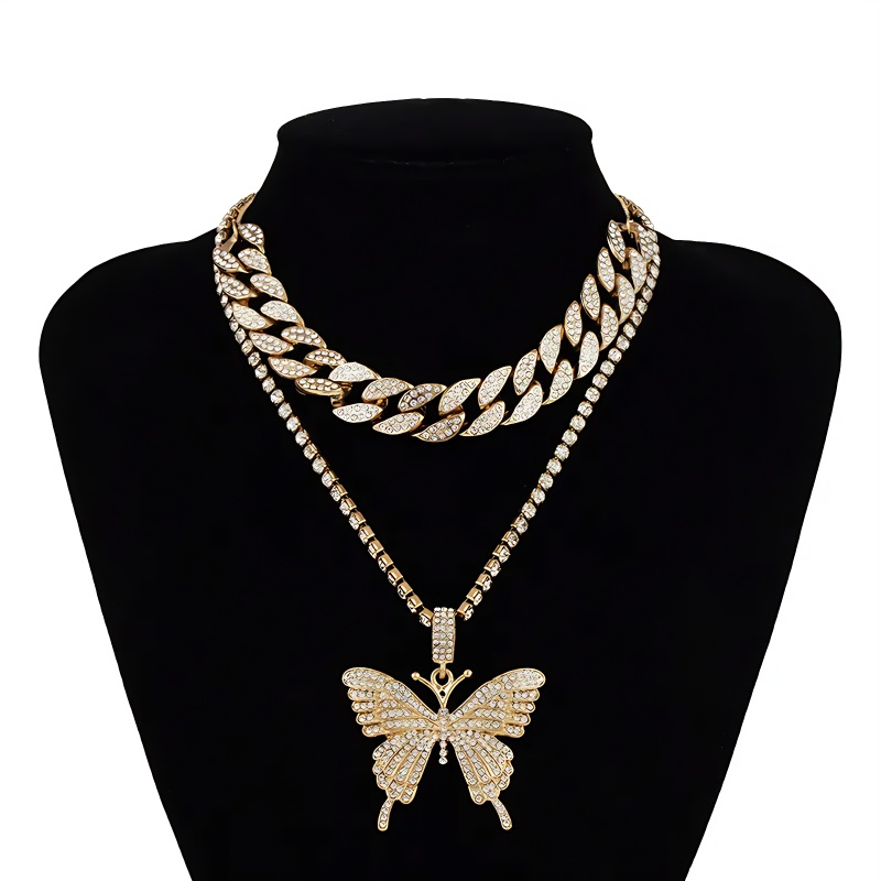 Moissanite butterfly necklace new style manufacturers direct sales at low prices fast arrival free delivery