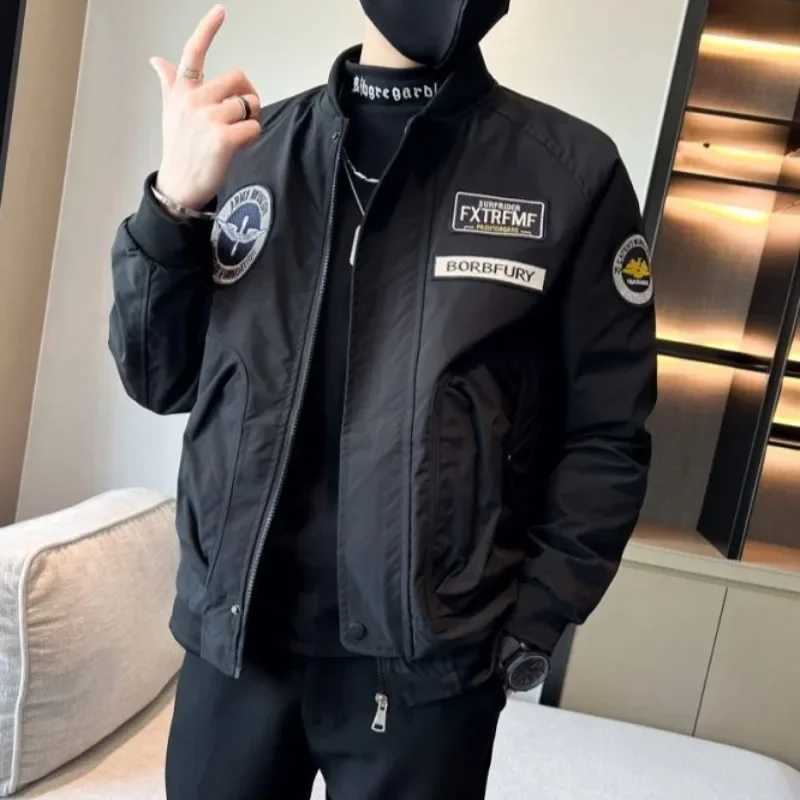 Winter Sales Of Bomber Jacket for Men Spring Autumn Baseball Luxury Designer Vintage Man Coat Stylish Y2k Joker Casual New In X250113