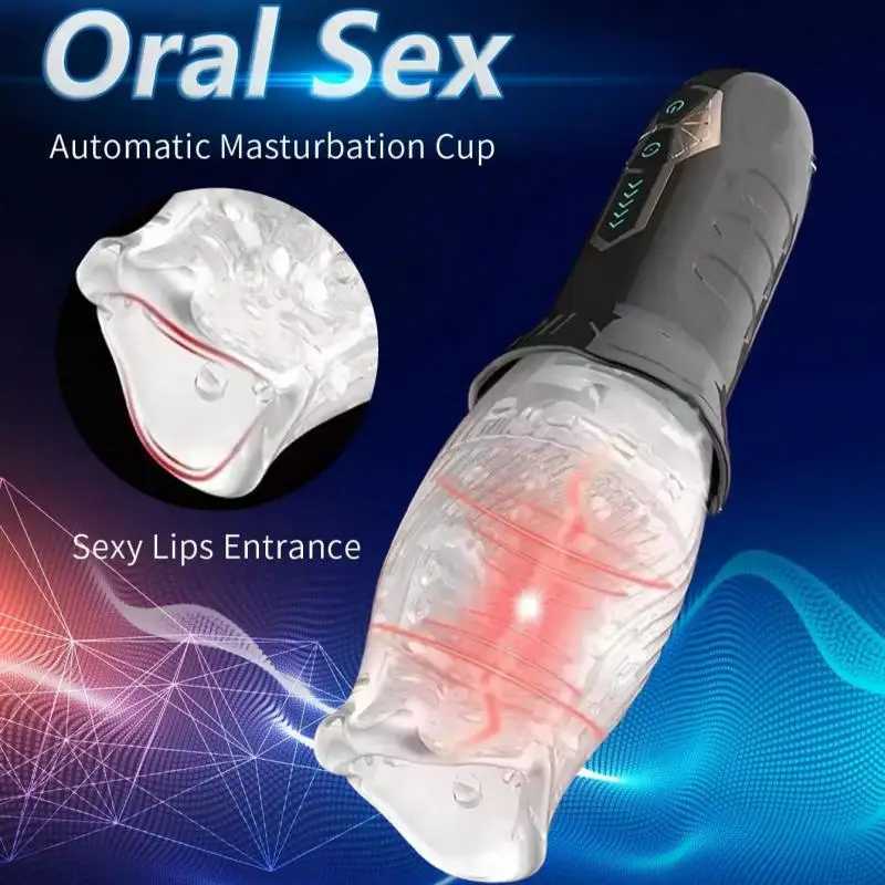 Masturbator Tornado Masturbator 10 Vibration 5 Rotation Transparant Sleeve Oral Sex Delay Endurance Masturbation Cup Sex Toys 18XJ250113