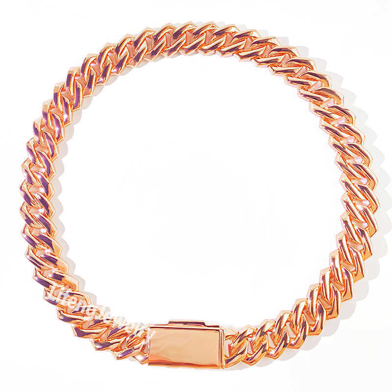 Custom 20mm 4-Rows 925 Sterling Silver Rose Gold Cuban Link Chain for Men Full Iced Hip Hop Diamond Moissanite Fine Necklaces