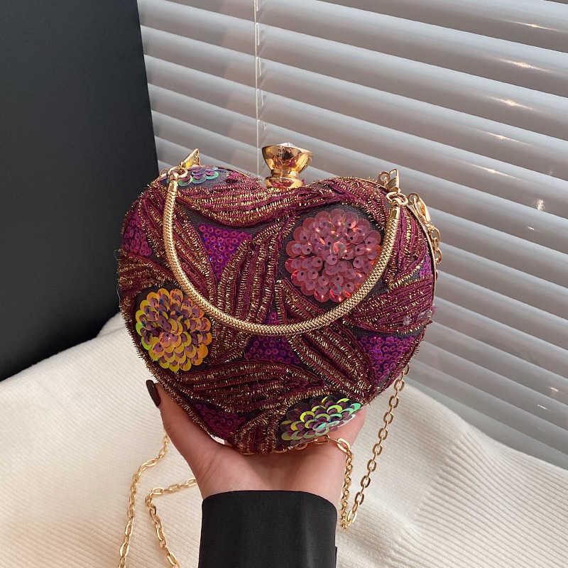 Bag Women's Bag 2025 New Fashion Sequin Shoulder Ins Internet Celebrity Hand-held Dinner 250113