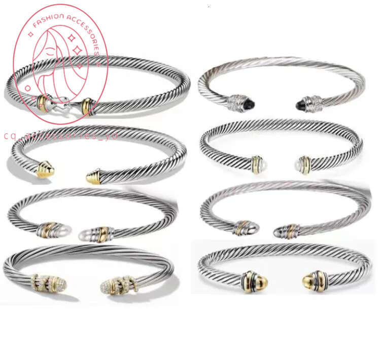 David Yerman Bracelet Desinger Bracelet David Yurmen Bracelet Classic Retro Gold Bracelet Fashion Accessories Punk Jewelry Colorful Moissanite Bracelet 2C2