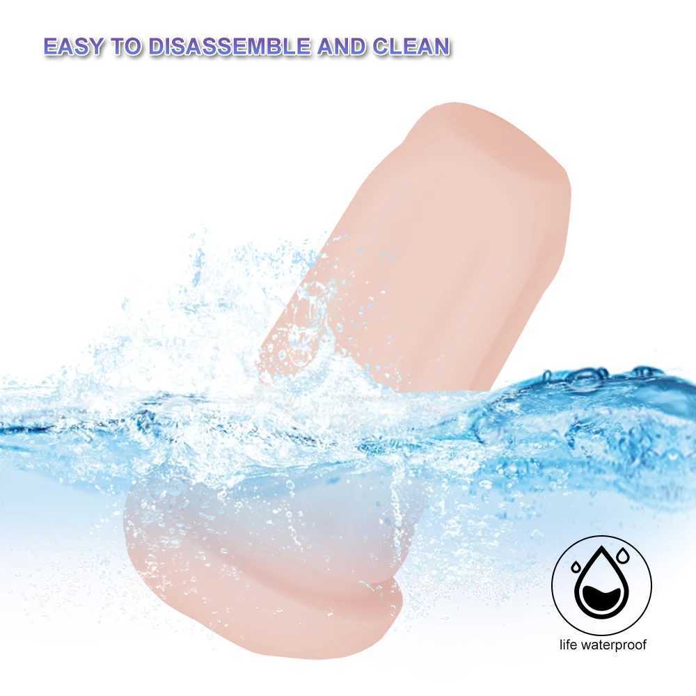 Automatic Masturbator Blowjob Vibration Male Pocket Pussy Real Vagina Mane Penis Oral Masturbation Cup Adult Sex Toy for MenXJ250113