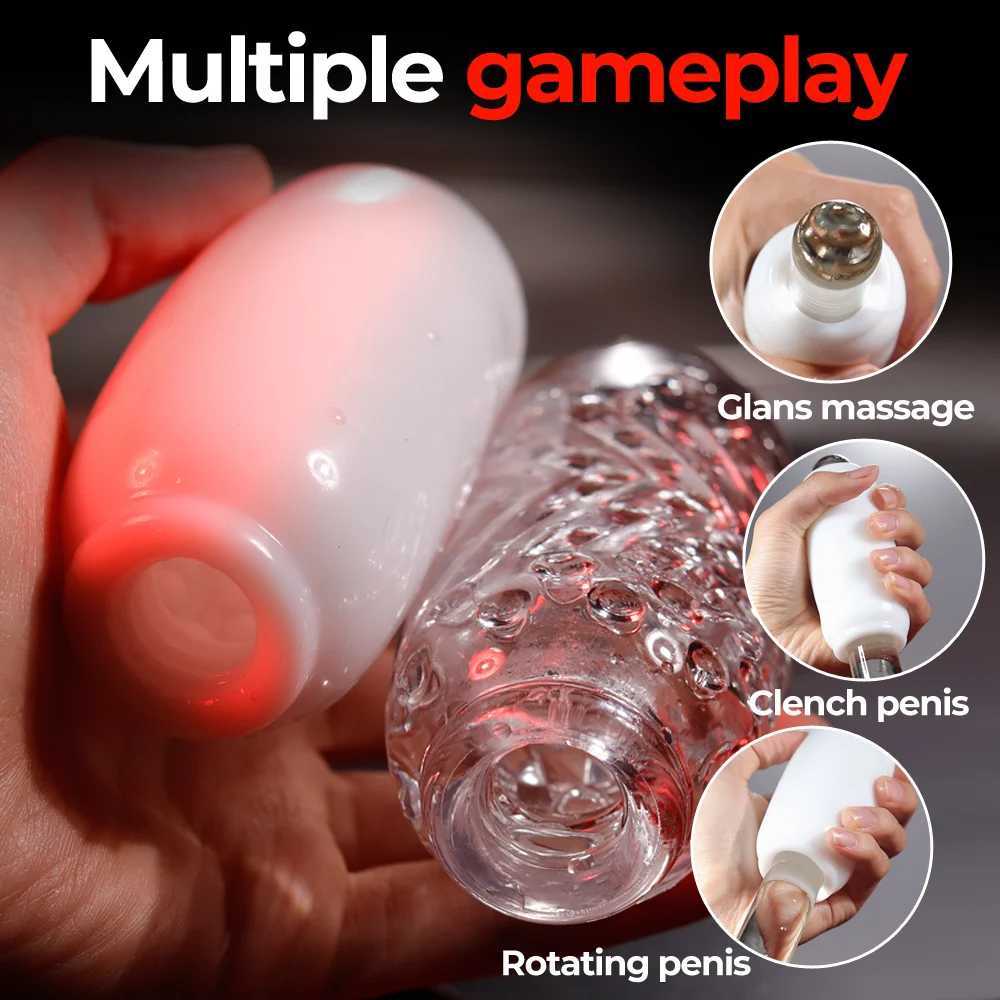 Transparent Masturbation for Men Pleasent Aircraft Cup Device Soft Pocket Vaginal Sleeve Training Adult Sex Toys for MaleXJ250113