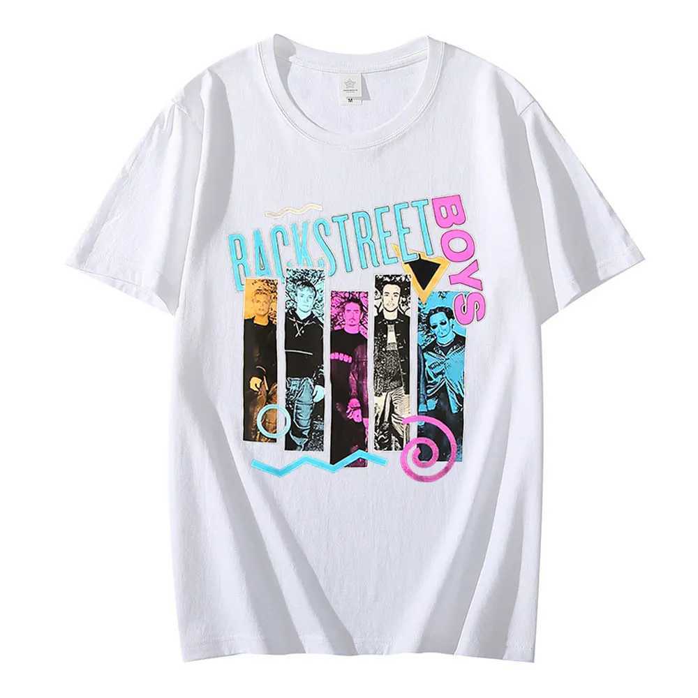 Classic 90s Backstreet Boys Rock Band Graphics T-Shirt Unisex Vintage Punk Tee Shirt Mens Hip Hop T-Shirts Oversized Streetwear X250329