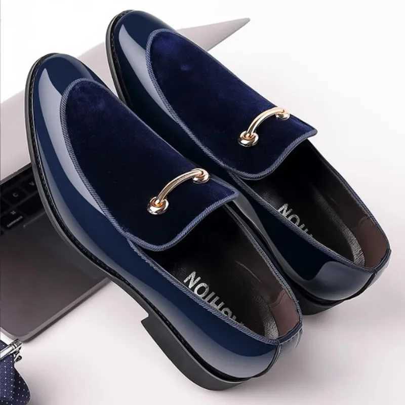Mens Luxury Business Oxford Leather Shoes for Men Breathable Patent Leather Formal Shoes big Size Man Office Wedding Flats MaleXJ250113