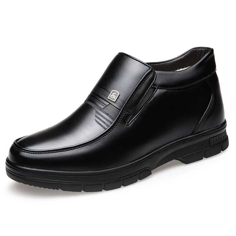 2024 Newly Man Winter Boots Quality Microfiber Leather Shoes Brand White Warm Thicken Inner Boots 38-44 Man Snow Leather BootsXJ250113