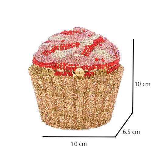 Handmade Sier Shiny Mini Crystal Dia Money Rhie Cupcake Evening Clutch Bag Purse
