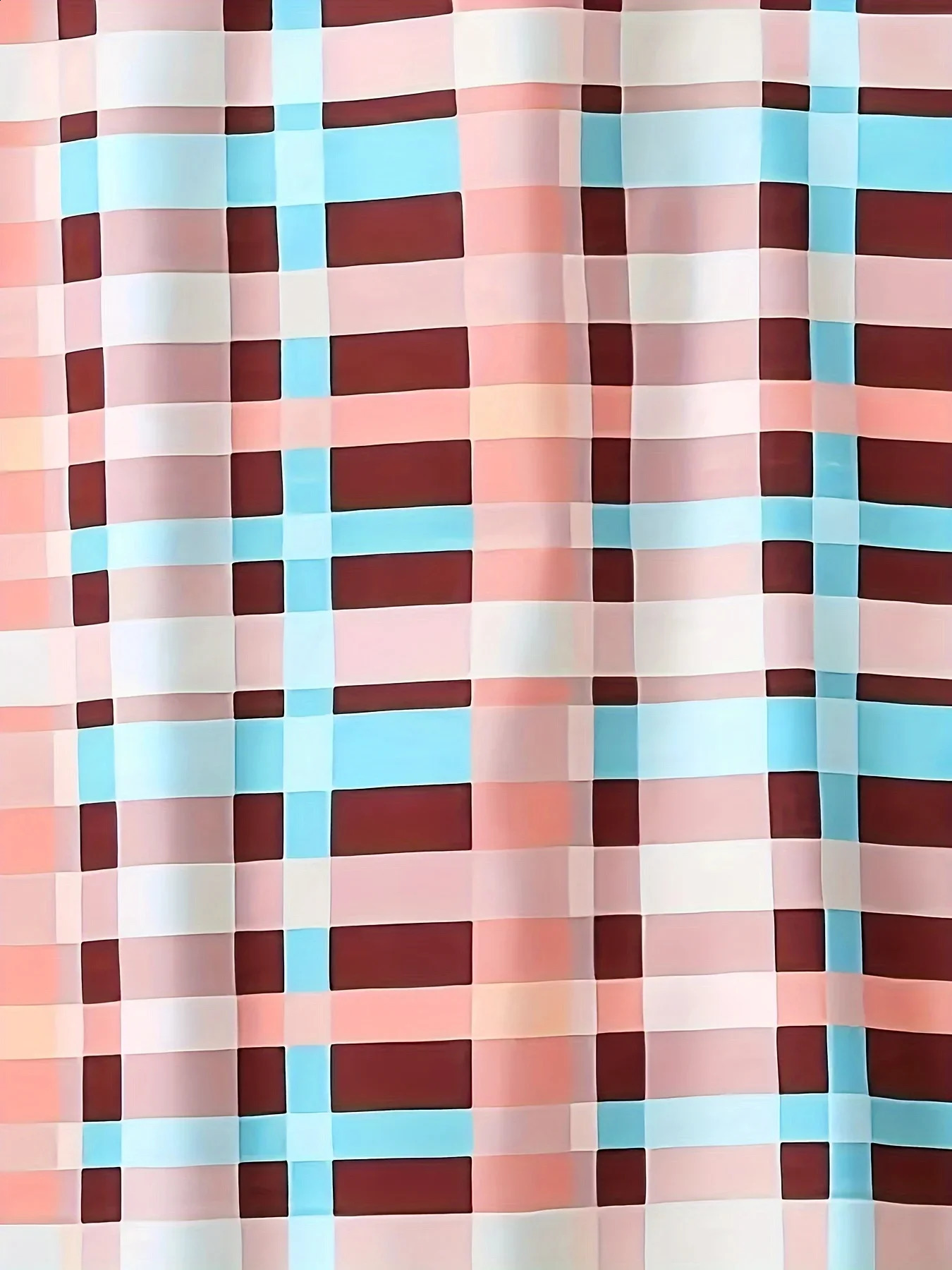 Plus Size Womens Plaid Print Casual Long Sleeve Button Front Shirt 250102