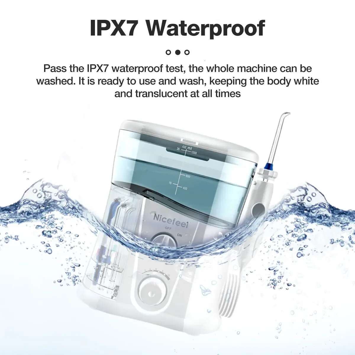 Irrigator FC188G 7 Pcs Jet Tips Water Electric Cleaner 1000ml Hygiene Dental sser For Oral