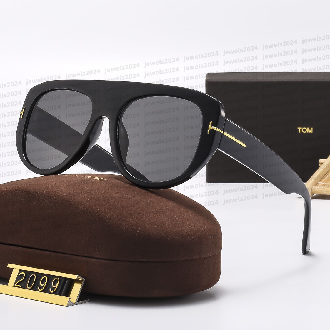 Fordd CECIL FT 1078 Sunglasses Luxury Designer Oversized Frame Men's Eyeglasses with Case