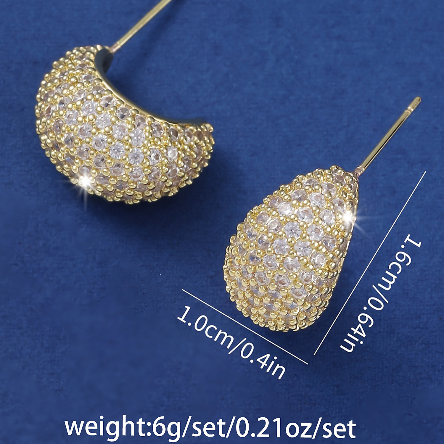 Sparkling Luxury Stud Earrings Elegant Women Fashion Jewelry 925 Sterling Silver 18K Gold Fill Pave Micro 5A Cubic Zircon CZ Diamond Party Lady Earrin
