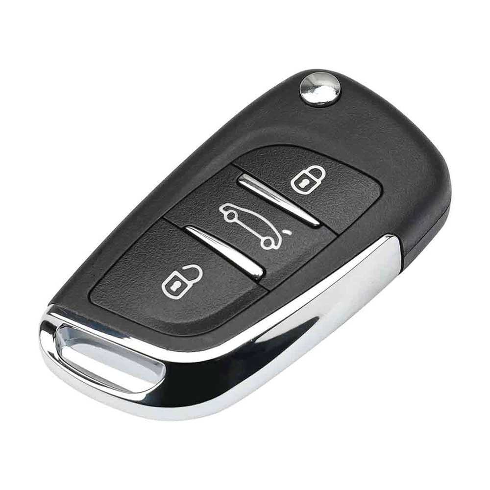 Car Key Used for Peugeot 207 308 307 407 607 and Citroen C2 C3 C4 0523/0536 with Liberty modified flip cover remote control car key ASK/FSK 433Mhz ID4