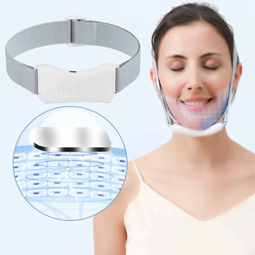 EMS Face Lifting Machine Double Chin Remover V-Line Up Face Lifting Belt Face Slim Vibration Massager Tightening Devices 6 ModesXJ250113