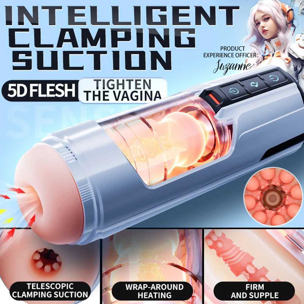 1PC Automatic Male Masturbator Penis With 10 Frequency Vibrating Mode Adult Sex Toy Pocket Pussy For Male PleaXJ250113