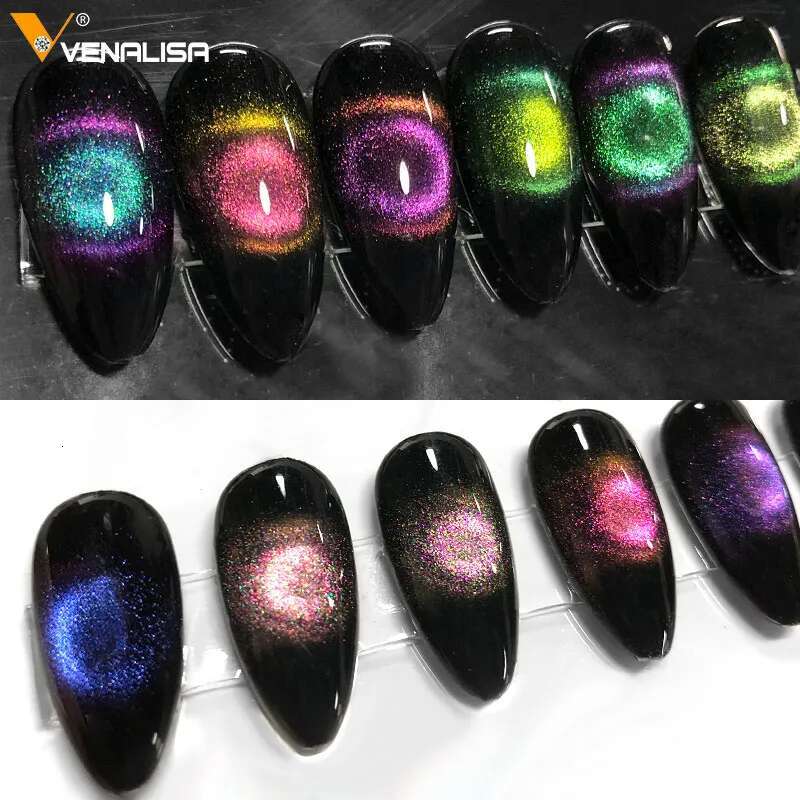 Venalisa 7.5ml Newest Art Design Manicure Enamel 9D Cat Eyes Magnetic Kit Gel Nail Polish Lacquer Varnish