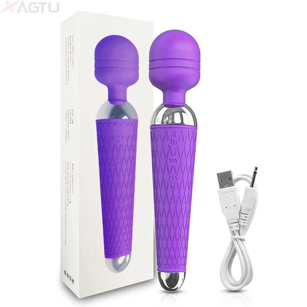 Powerful AV Vibrator Clitoris Stimulator Dildo for Female 20 Modes Magic Wand for Women G-spot Massager Sex Toys for Adult Goods W250319