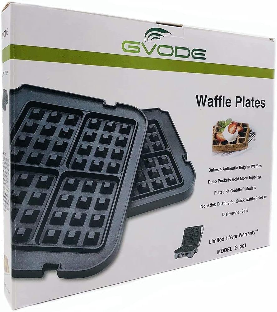 new Cuisinart Griddler Waffle Plates Only for GR-4N, GR-5B, GR-6 and GRID-8N Series, Nonstick Coating Baking Waffle Plates
