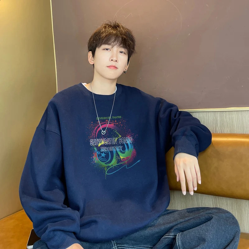 Mens Oversized Plain Fashion Autumn Hoodie Headset Print White Hoodies for Men Unisex Casual Wear Hoody Male Sweatshirt 250113