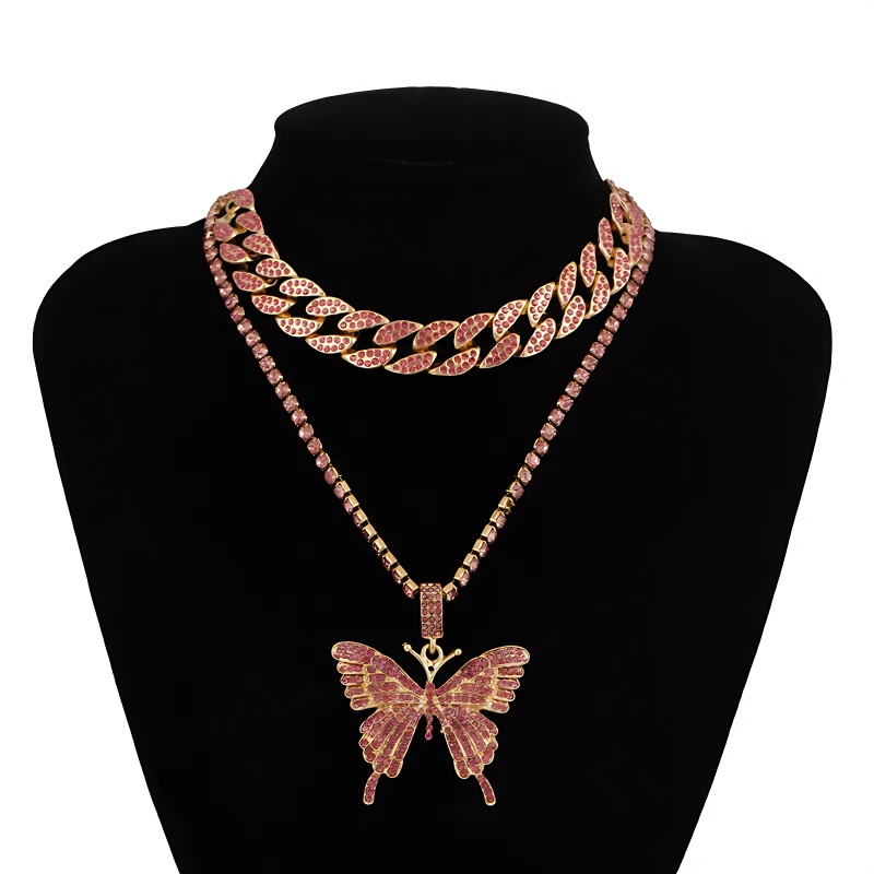 Moissanite butterfly necklace new style manufacturers direct sales at low prices fast arrival free delivery