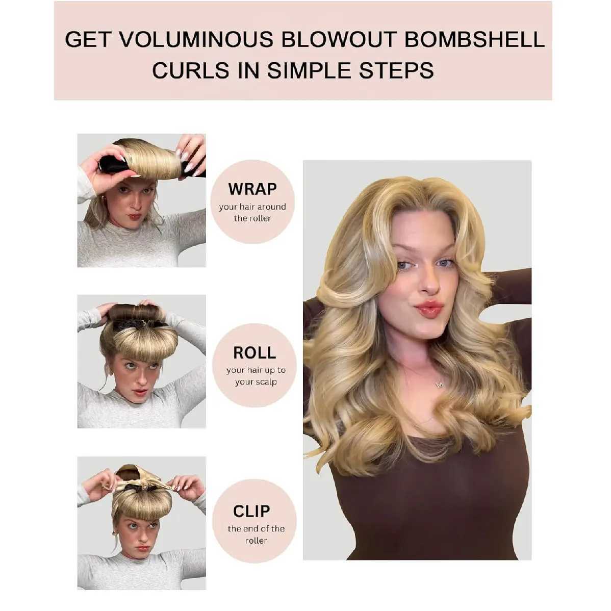 Non thermal Curling Set used for non thermal soft curling headband non curling styling suitable for gentle curls of all hair types W250113