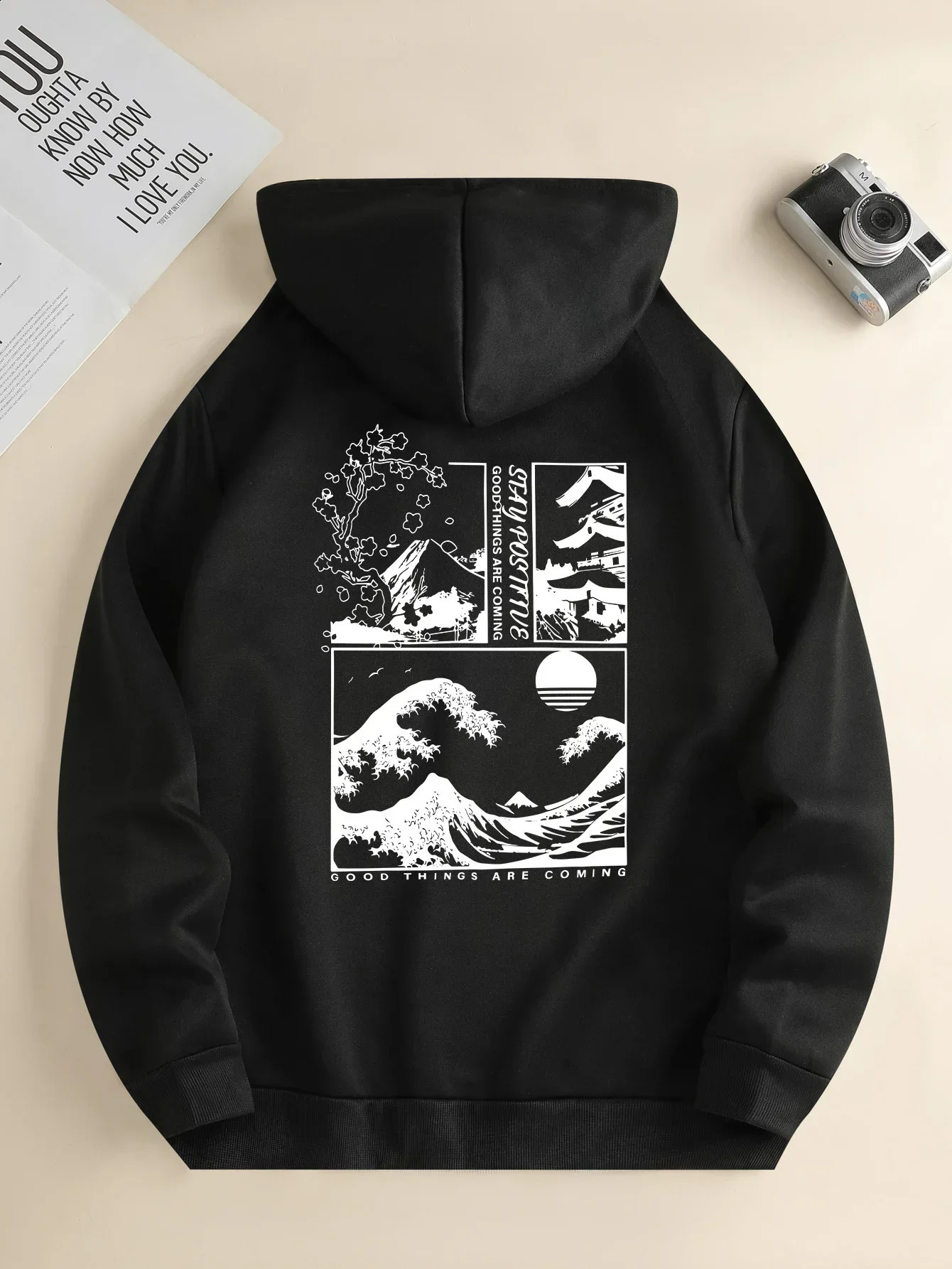 Selling Fashion Hoodie Mens Landscape Print Pullover Long Sleeve Casual Daily Drawstring Versatile Hooded Sweatshirt S3XL 250113
