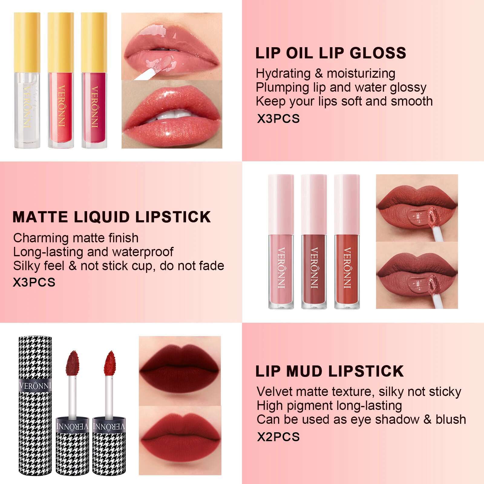 VERONNI MAKEUP SETS,All-In-One Sets Complete Sets,Multi-Purpose Women's Makeup Sets,Beginners and Professionals