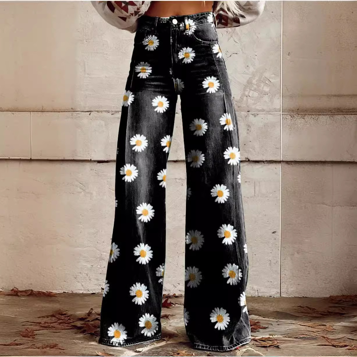 designer jeans baggy jeans womens designer 2024 summer hot selling women's pants 3d digital printing hot selling pants women's bell shap fc5