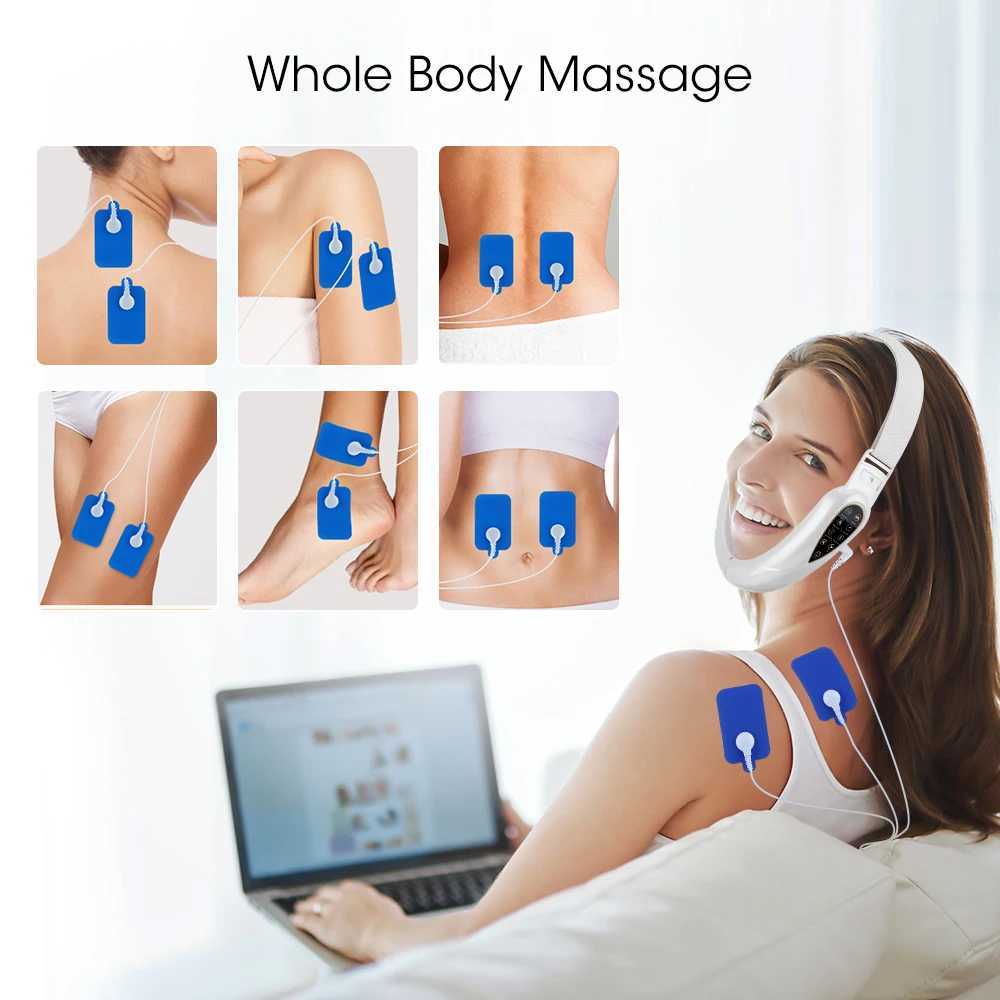 V Face Facial Machine Electric V-Line Up Lift Belt Face Massage LED Face Skin Lifting Firming Beauty Device Double Chin ReducerXJ250113