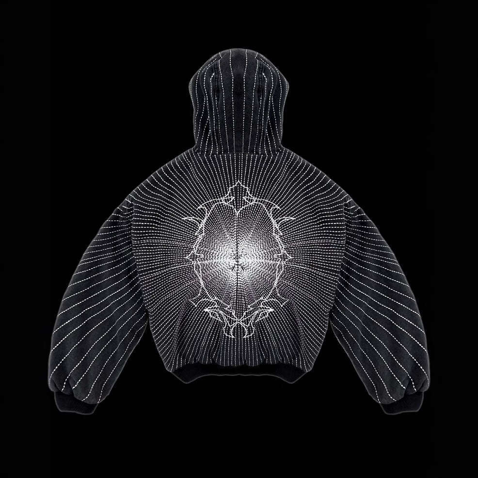 Y2K Punk Lightning 3D Printed Casual American Gothic Couple Sports Hoodie