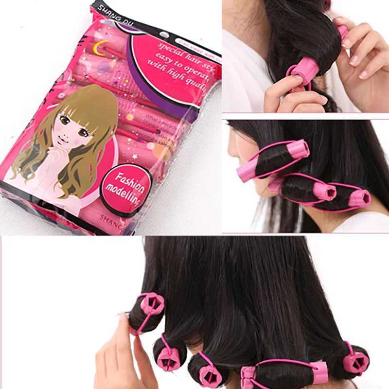 6 pieces/set of self-adhesive curler DIY wave curler soft flower magic foam sponge curler styling tool W250113