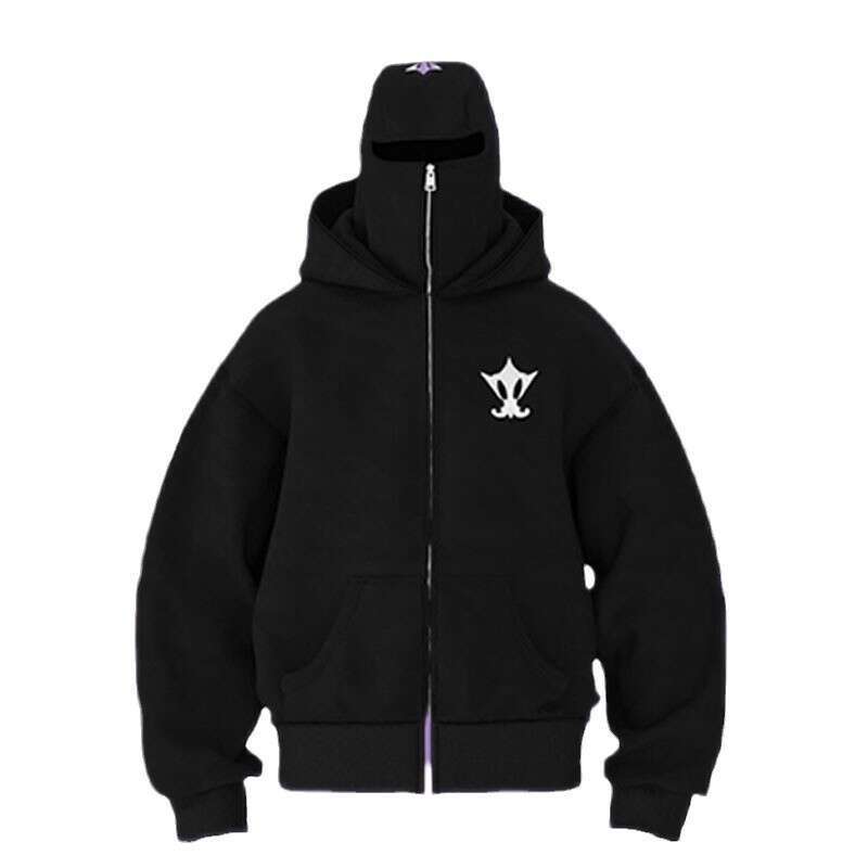 Overseas trendy brand double hat design letter hooded autumn and winter unisex loose Y2K sweatshirt