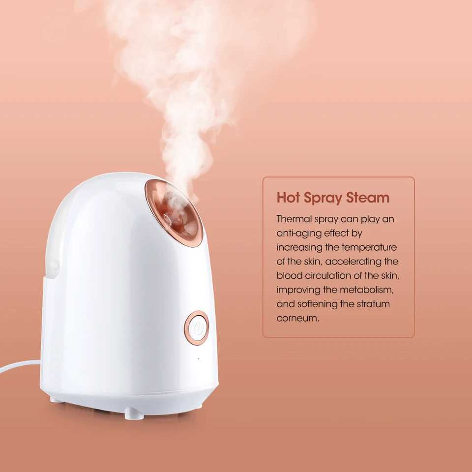 Facial Steamer Nano Ionic Hot Mist Face Steamer Home Sauna SPA Face Humidifier Atomizer for Women Men Moisturizing Unclogs Pores XJ250607