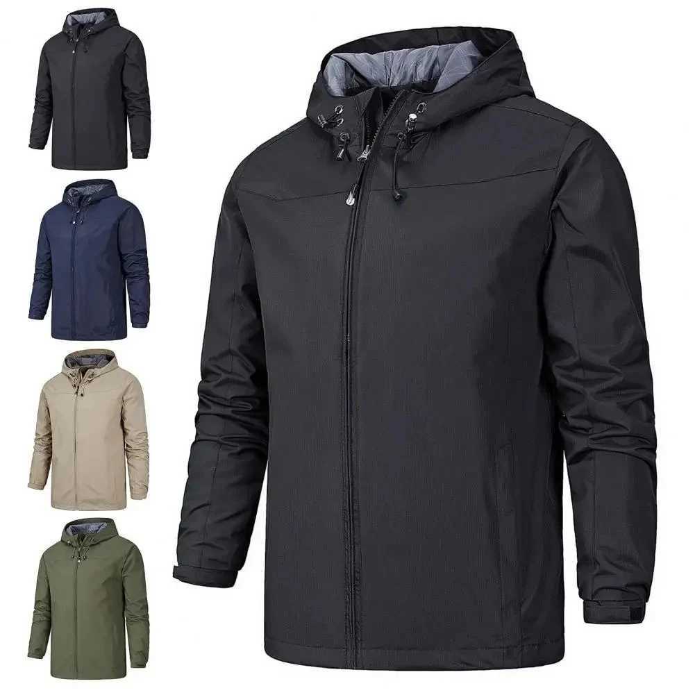 Durable Zipper Mens Long Sleeve Jacket Warm Hiking Jacket Outdoor Jacket X250113