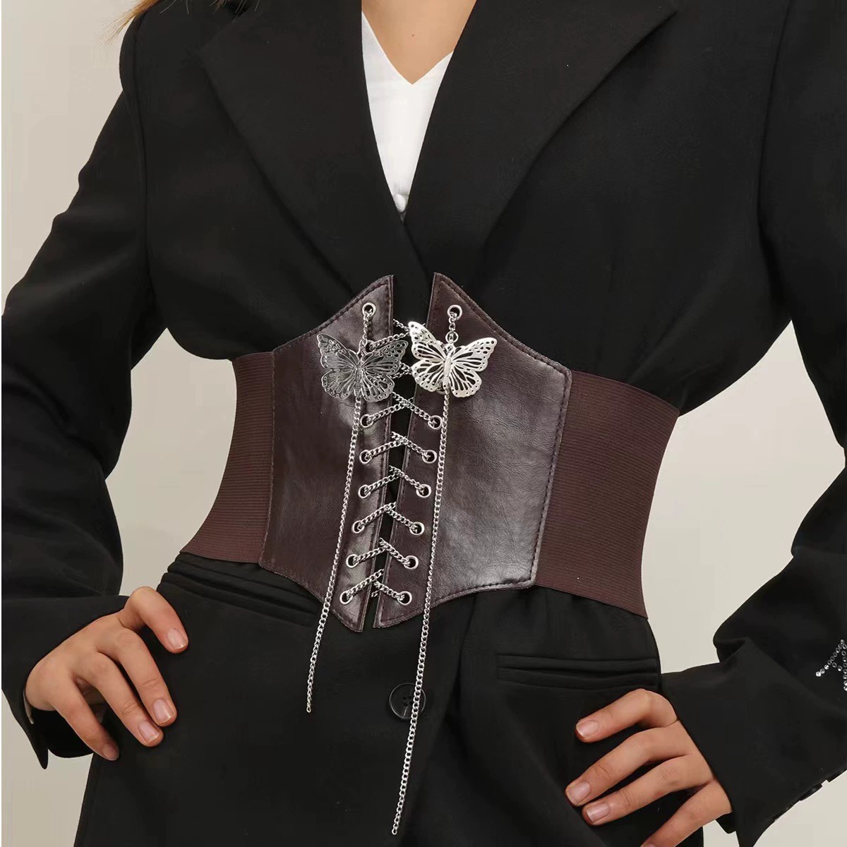Fashion in Europe and the United States wind single circle summer love interest straps butterfly accessories extra-wide girdle waist wide waist seal d