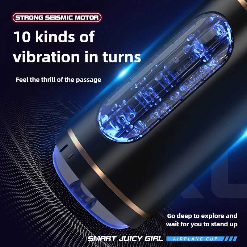 Automatic Male Masturbator Cup Vibration Blowjob Squeezable Pocket Pussy Vagina Penis Oral Sex Mane Toys for Man Adults 18XJ250113