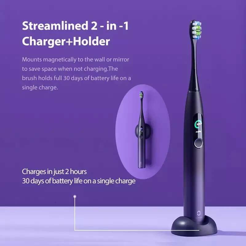Sonic Electric Toothbrush Whitening Teeth vibrator Wireless Brush 40 days Ultrasonic Cleaner Smart APP WIFI Check