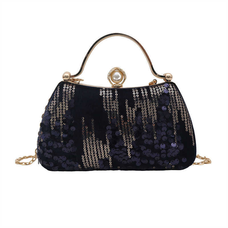 Ladies' Bag 2025 New Fashion Sequin Dinner Ins Internet Famous Western-style Versatile Chain Box 250113