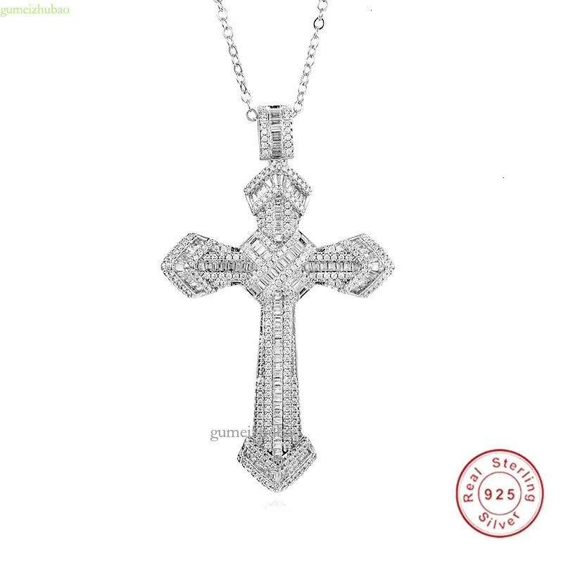 Jewelry Christianity Cross Pendants sona dia painting full Real sier & 14K gold Hip hop Necklace For women men