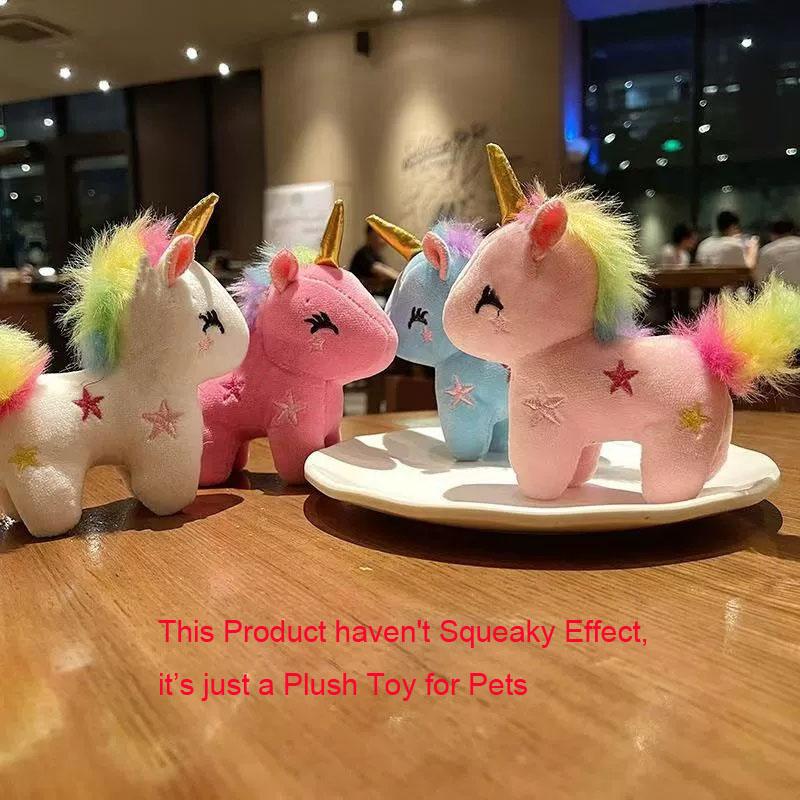 Colorful Mini Unicorn Cartoon Pet Toy for Interactive Teeth Grinding & Cleaning