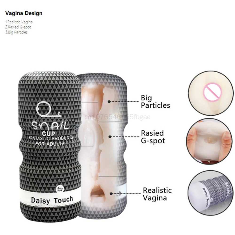 Soft Rubber Snail Climax Airplane Cup Mouth Sucking Anal Vagina Male Masturbator Ml Penis Adult Sex Toys for Men 18+XJ250113