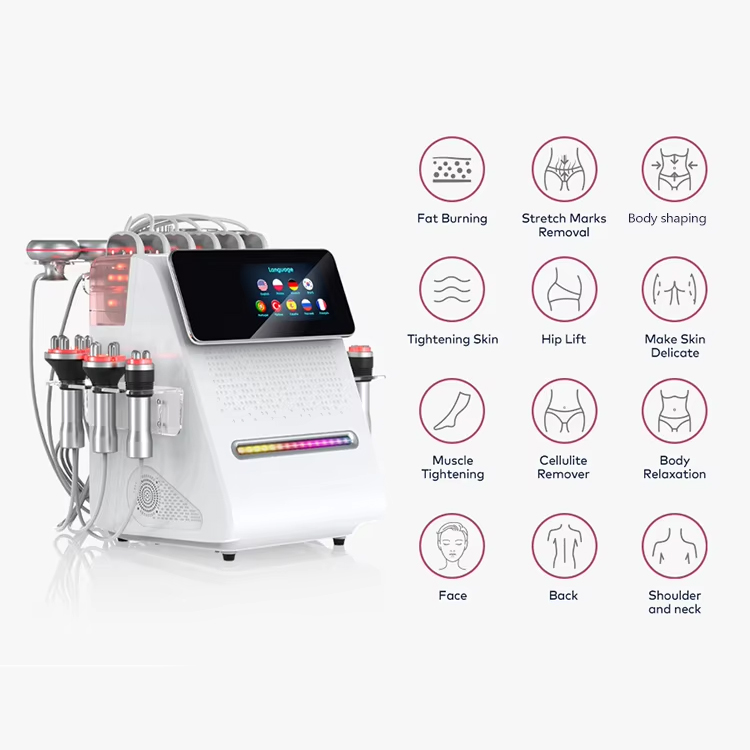 New 11 in 1 Cavitation Body Slimming Weight Loss Fat Removal Ultrasonic Lipolysis 80K Slimming Radiofrequency Skin Firming Anti-wrinkle Machine
