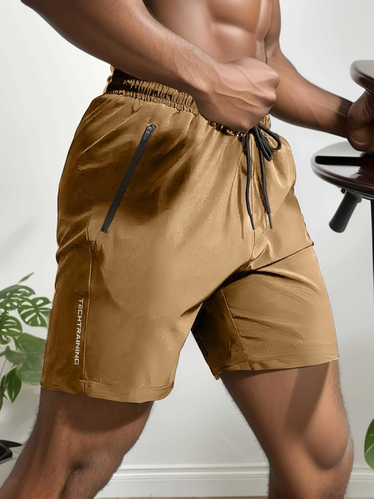 UETEEY Summer Shorts Men Gym Sport Running Squat Fitness Workout Man Short Pants Breathable Quick-drying Drawstring Mens Shorts Y240914
