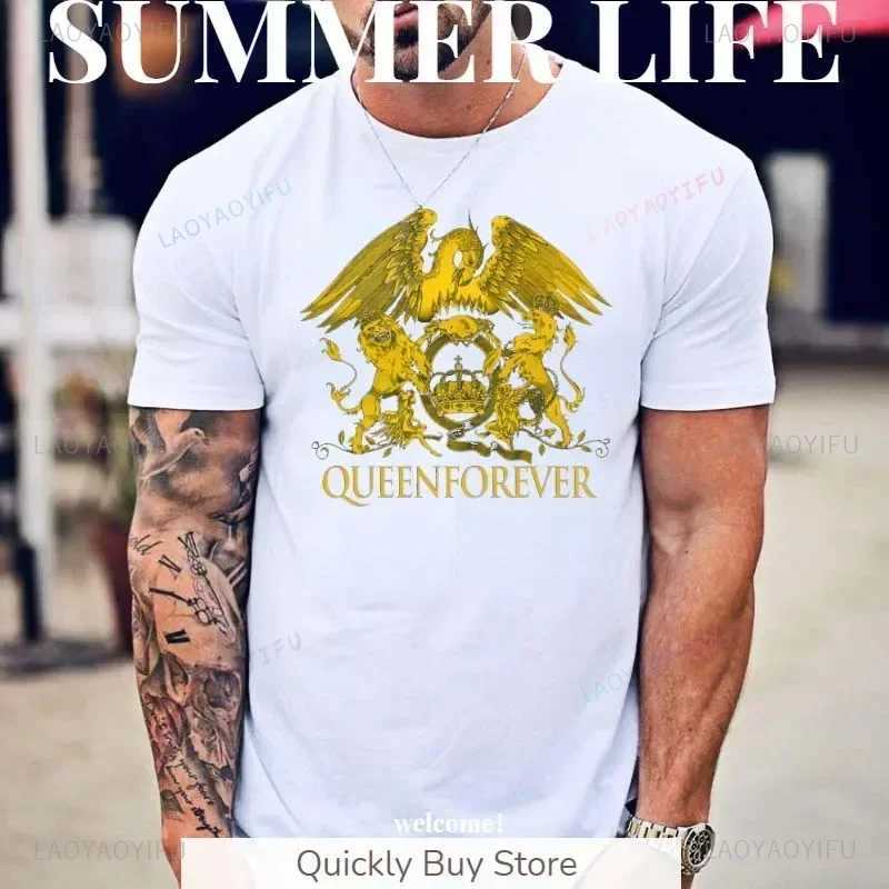Fashion Brand Queen T Shirts Mens Loose Homme T Shirt Summer Women T-shirt Queen Rock Band Sweatshirts Soft Comfortable X250113