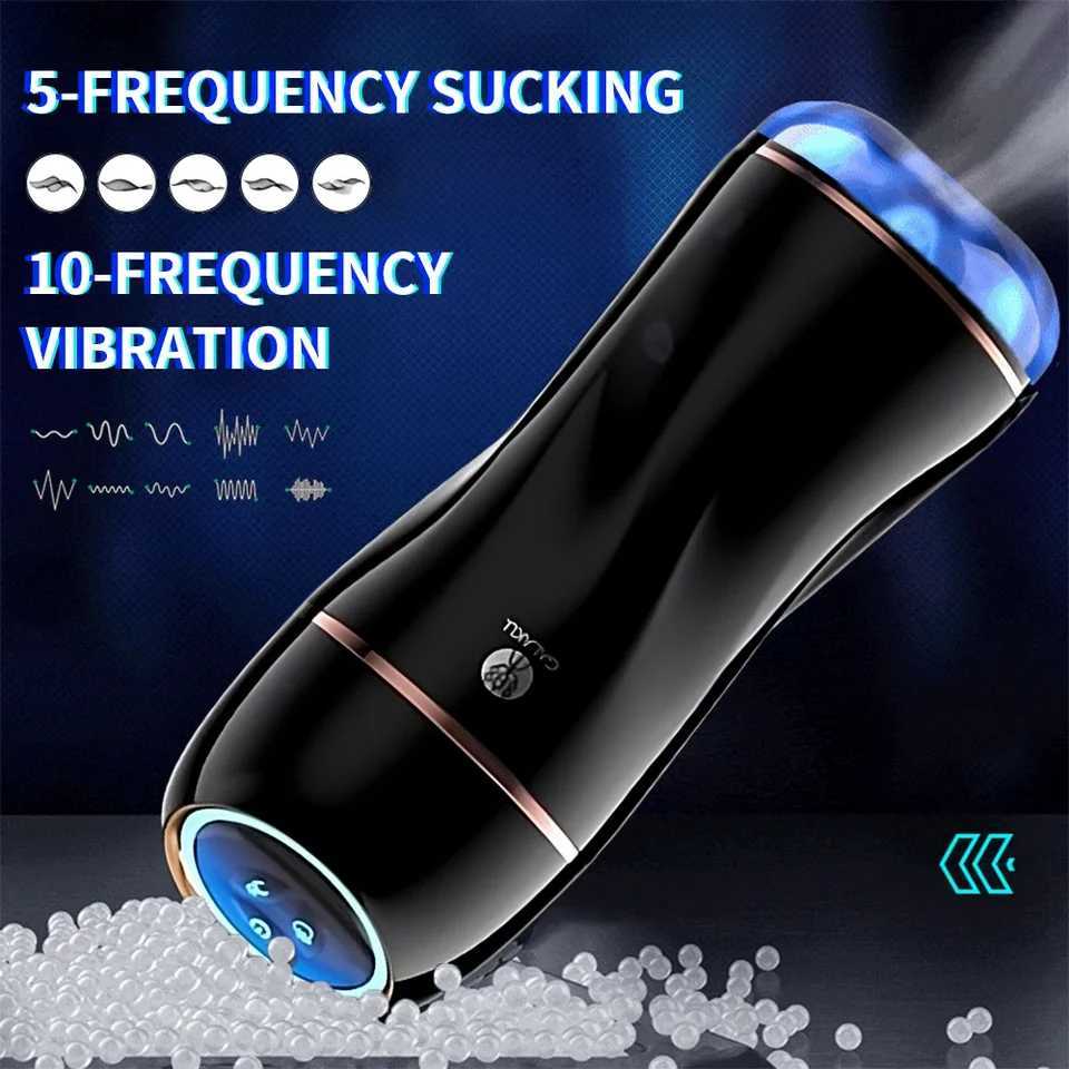GALAKU Male Masturbator Automatic Sucking Masturbation Cup Deep Throat Oral Vagina Suction Blowjob Vibrator Sex Toys for Men 18+XJ250113