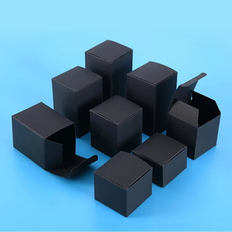 50pcs Multi Size Candy Gift Box for Handmade Soap/Jewelry Gift Packaging Box Party Favor Supplies Cardboard Packing Boxes 250106