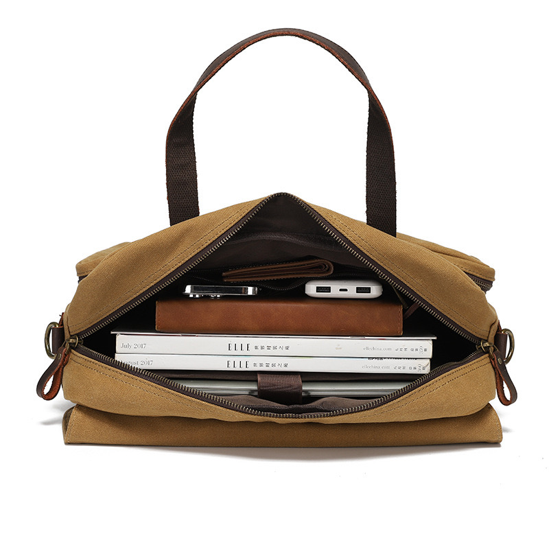 Tailor New o American Vintage Mens Business Briefcase Heavy Duty Oil Waxed Canvas 70256 Tote 15 Computer Bag 240821