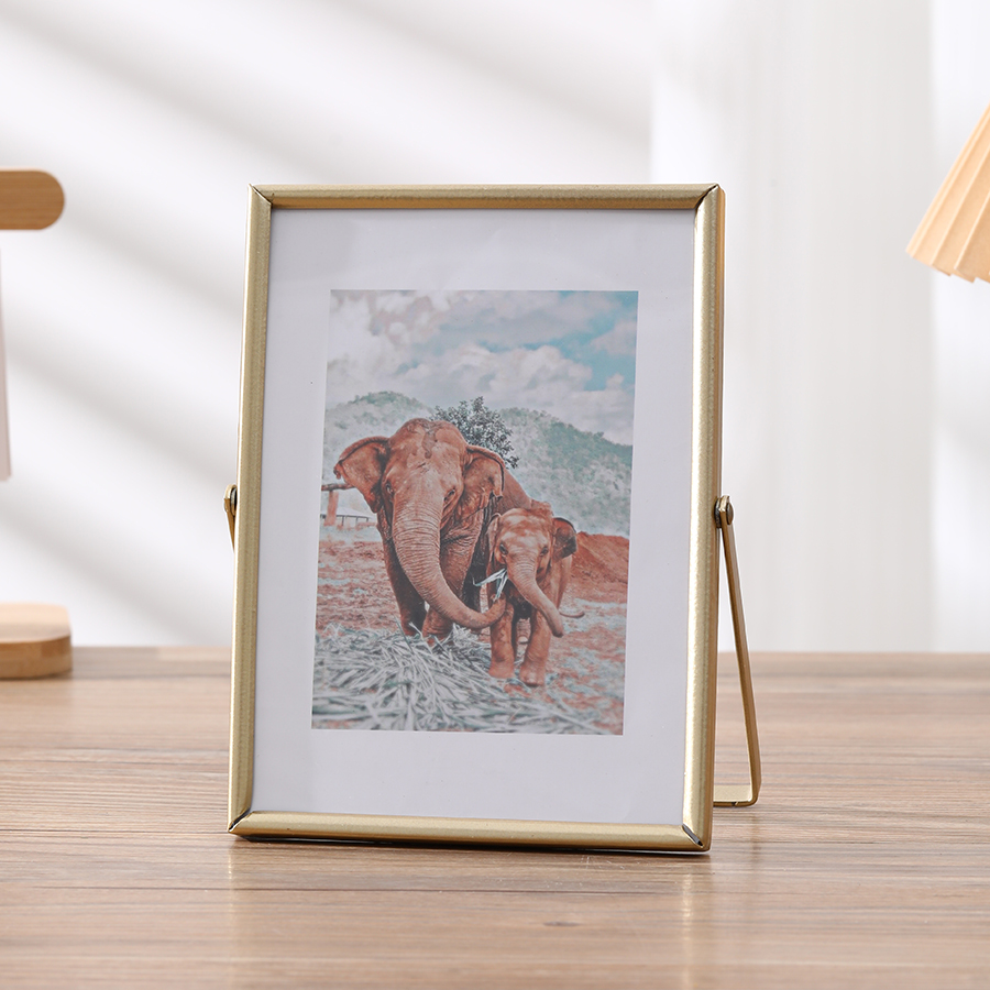 Elegant Metal Photo Frame Transparent Surface 6/7/8 Inch Sizes Perfect Home & Office Decor - Great for Holiday Gifting H260306